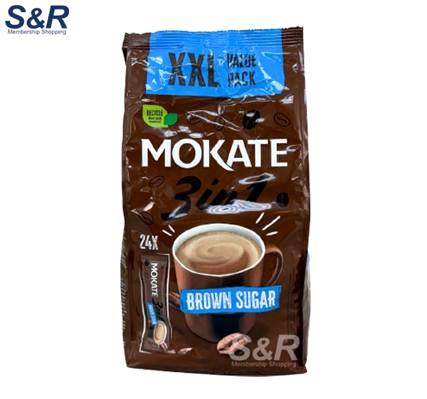 Mokate 3-in-1 Brown Sugar Roasted Coffee XXL Pack 24 Sachets