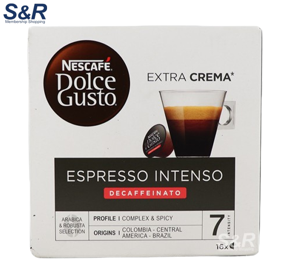 Nescafe Dolce Gusto Espresso Intenso Decaffeinated Coffee 16 pcs