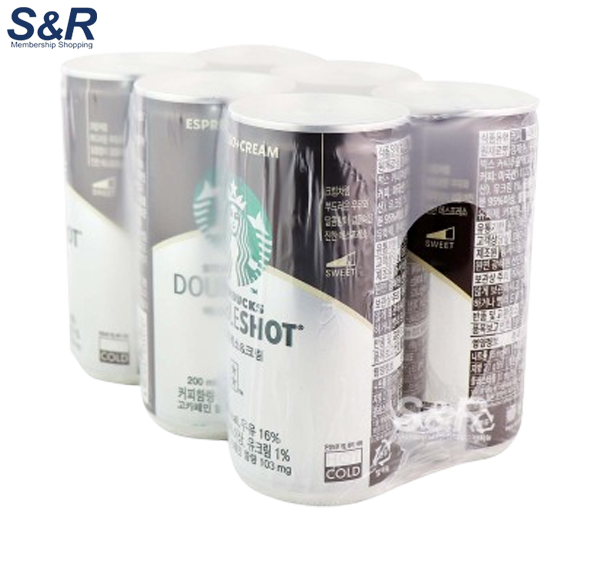 Starbucks Doubleshot Espresso + Cream Coffee Drink 6pcs x 200mL