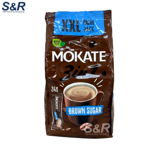 Mokate 3-in-1 Brown Sugar Roasted Coffee XXL Pack 24 Sachets