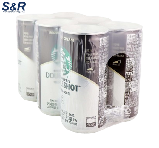 Starbucks Doubleshot Espresso + Cream Coffee Drink 6pcs x 200mL